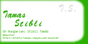 tamas stibli business card